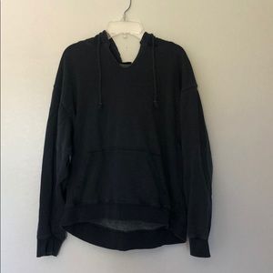 BRANDY MELVILLE V NECK HOODIE NAVY BLUE